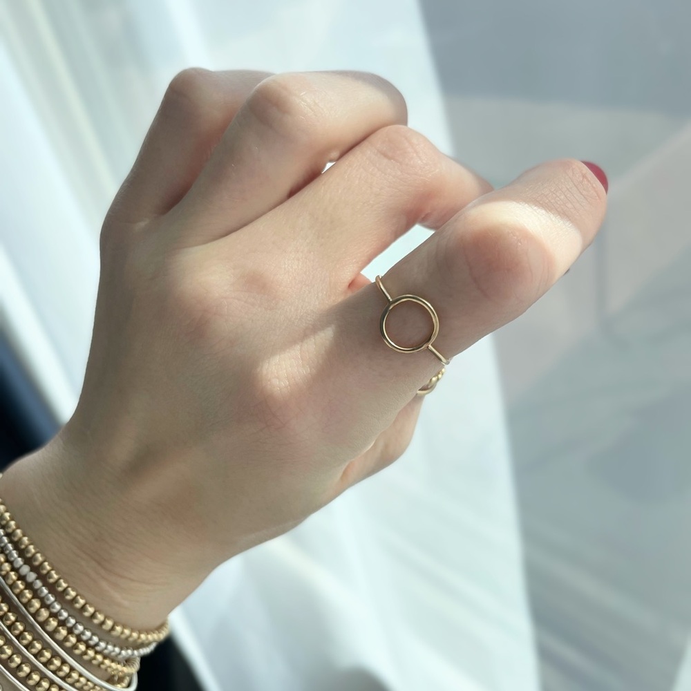 Solid Gold Halo Ring - image 6